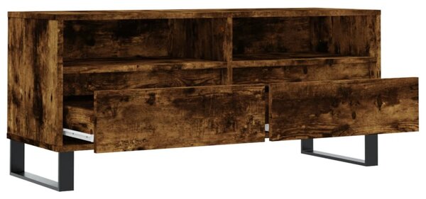 Füstös tölgy színű szerelt fa TV-szekrény 100x34,5x44,5 cm