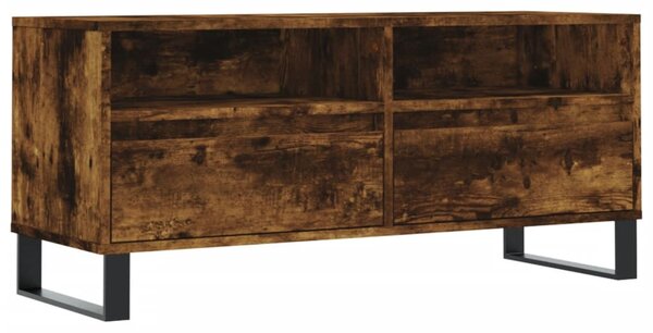 Füstös tölgy színű szerelt fa TV-szekrény 100x34,5x44,5 cm