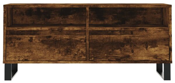 Füstös tölgy színű szerelt fa TV-szekrény 100x34,5x44,5 cm