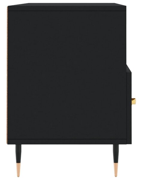 Fekete szerelt fa TV-szekrény 102 x 36 x 50 cm