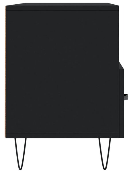 Fekete szerelt fa TV-szekrény 102 x 36 x 50 cm