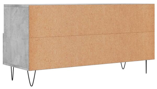 Betonszürke szerelt fa TV-szekrény 102 x 36 x 50 cm