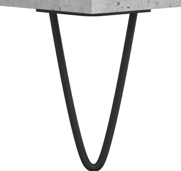 Betonszürke szerelt fa magasszekrény 60 x 36 x 110 cm