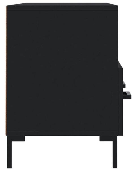 Fekete szerelt fa TV-szekrény 102 x 36 x 50 cm