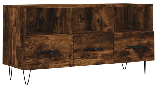 Füstös tölgy színű szerelt fa TV-szekrény 102 x 36 x 50 cm