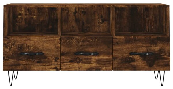 Füstös tölgy színű szerelt fa TV-szekrény 102 x 36 x 50 cm