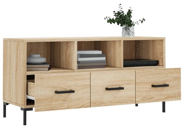 Sonoma tölgy színű szerelt fa TV-szekrény 102 x 36 x 50 cm