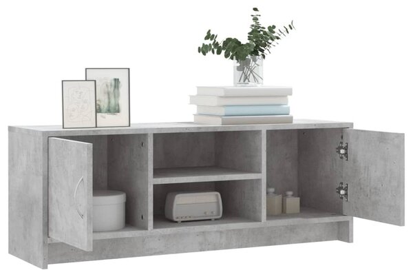 Betonszürke szerelt fa TV-szekrény 102x30x37,5 cm