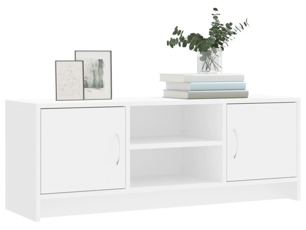 Fehér szerelt fa TV-szekrény 102x30x37,5 cm