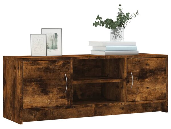 Füstös tölgy színű szerelt fa TV-szekrény 102x30x37,5 cm