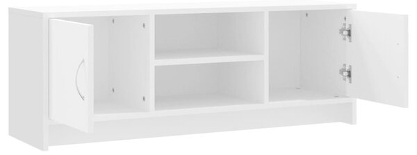 Fehér szerelt fa TV-szekrény 102x30x37,5 cm