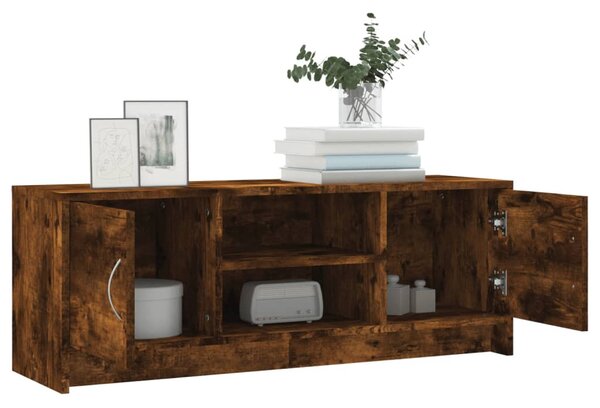 Füstös tölgy színű szerelt fa TV-szekrény 102x30x37,5 cm