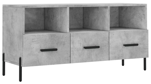 Betonszürke szerelt fa TV-szekrény 102 x 36 x 50 cm