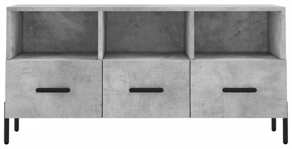 Betonszürke szerelt fa TV-szekrény 102 x 36 x 50 cm