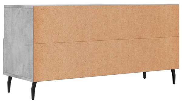 Betonszürke szerelt fa TV-szekrény 102 x 36 x 50 cm