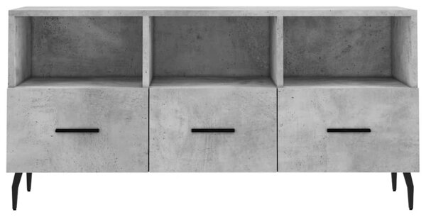 Betonszürke szerelt fa TV-szekrény 102 x 36 x 50 cm