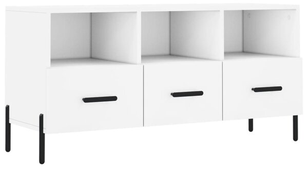 Fehér szerelt fa TV-szekrény 102 x 36 x 50 cm