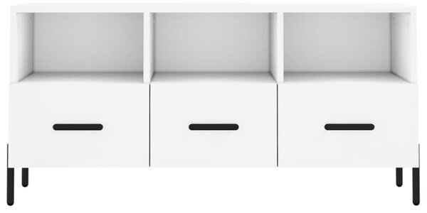 Fehér szerelt fa TV-szekrény 102 x 36 x 50 cm