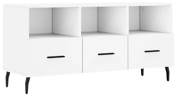 Fehér szerelt fa TV-szekrény 102 x 36 x 50 cm