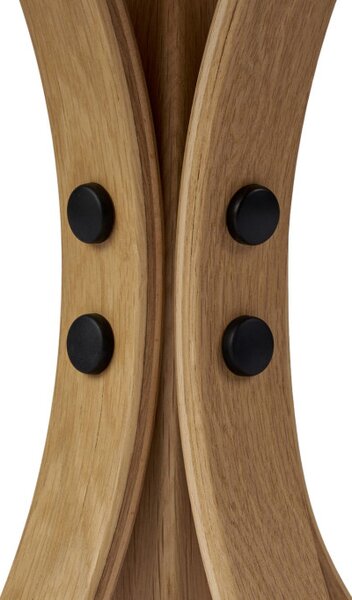 Buket üveg dohányzóasztal, tölgy, 112 cm