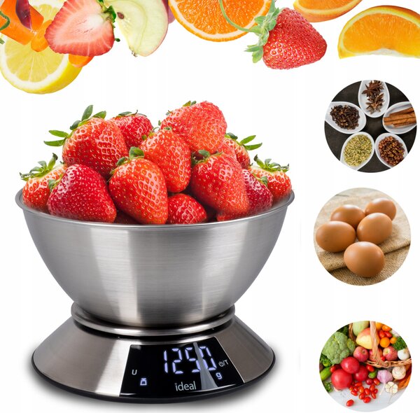 Konyhai mérleg Eldom IDEAL IK3701 ezüst/szürke 5 kg