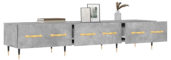 Betonszürke szerelt fa TV-szekrény 150 x 36 x 50 cm