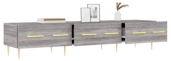 Szürke sonoma színű szerelt fa TV-szekrény 150x36x50 cm