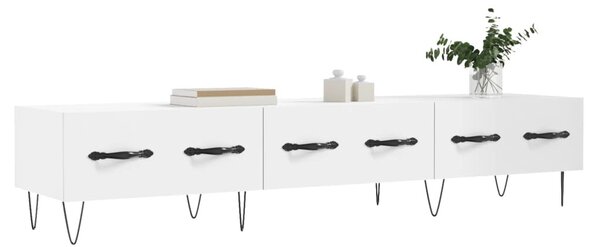 Fehér szerelt fa TV-szekrény 150 x 35 x 55 cm