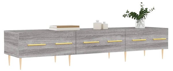 Szürke sonoma színű szerelt fa TV-szekrény 150x36x50 cm