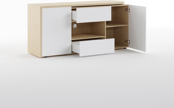 Íróasztal tölgyfa dekoros asztallappal 48x159 cm Tango – TemaHome