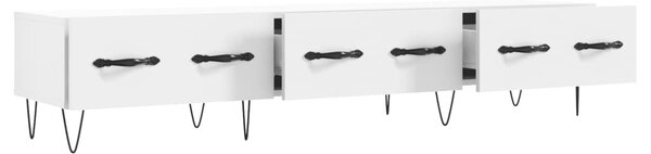 Fehér szerelt fa TV-szekrény 150 x 35 x 55 cm