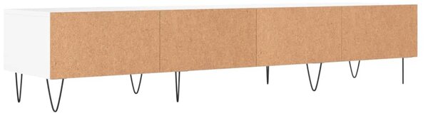 Fehér szerelt fa TV-szekrény 150 x 35 x 55 cm