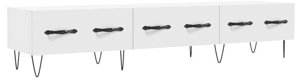 Fehér szerelt fa TV-szekrény 150 x 35 x 55 cm