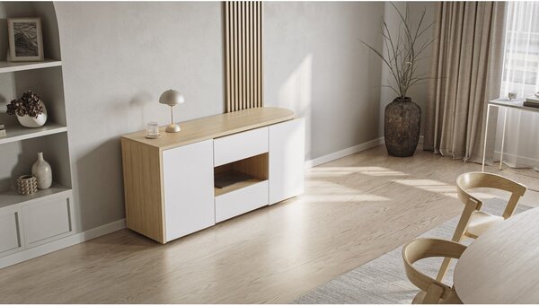 Íróasztal tölgyfa dekoros asztallappal 48x159 cm Tango – TemaHome
