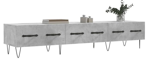 Betonszürke szerelt fa TV-szekrény 150 x 36 x 50 cm