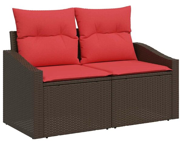 VidaXL Kanapé Szett 10 db Barna polirattan