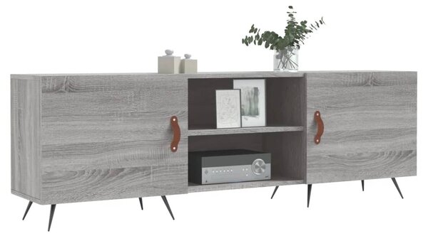 Szürke sonoma színű szerelt fa TV-szekrény 150x30x50 cm