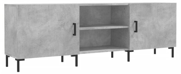 Betonszürke szerelt fa TV-szekrény 150 x 30 x 50 cm