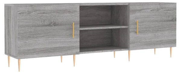 Szürke sonoma színű szerelt fa TV-szekrény 150x30x50 cm