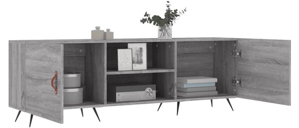 Szürke sonoma színű szerelt fa TV-szekrény 150x30x50 cm
