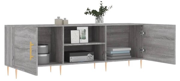 Szürke sonoma színű szerelt fa TV-szekrény 150x30x50 cm