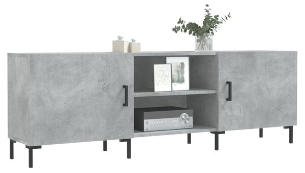 Betonszürke szerelt fa TV-szekrény 150 x 30 x 50 cm
