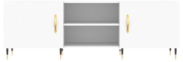 Fehér szerelt fa TV-szekrény 150 x 30 x 50 cm