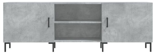 Betonszürke szerelt fa TV-szekrény 150 x 30 x 50 cm