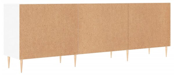 Fehér szerelt fa TV-szekrény 150 x 30 x 50 cm