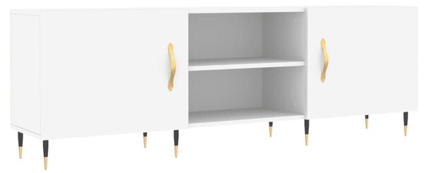Fehér szerelt fa TV-szekrény 150 x 30 x 50 cm