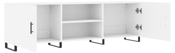 Fehér szerelt fa TV-szekrény 150 x 30 x 50 cm