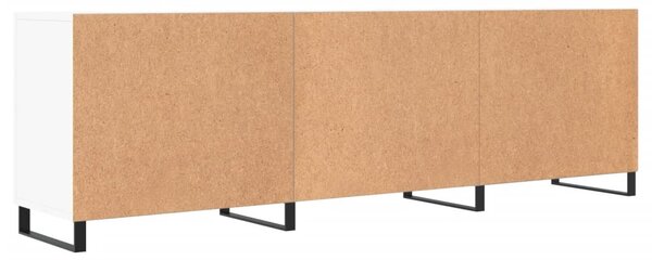 Fehér szerelt fa TV-szekrény 150 x 30 x 50 cm
