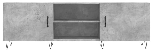Betonszürke szerelt fa TV-szekrény 150 x 30 x 50 cm