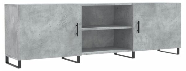 Betonszürke szerelt fa TV-szekrény 150 x 30 x 50 cm